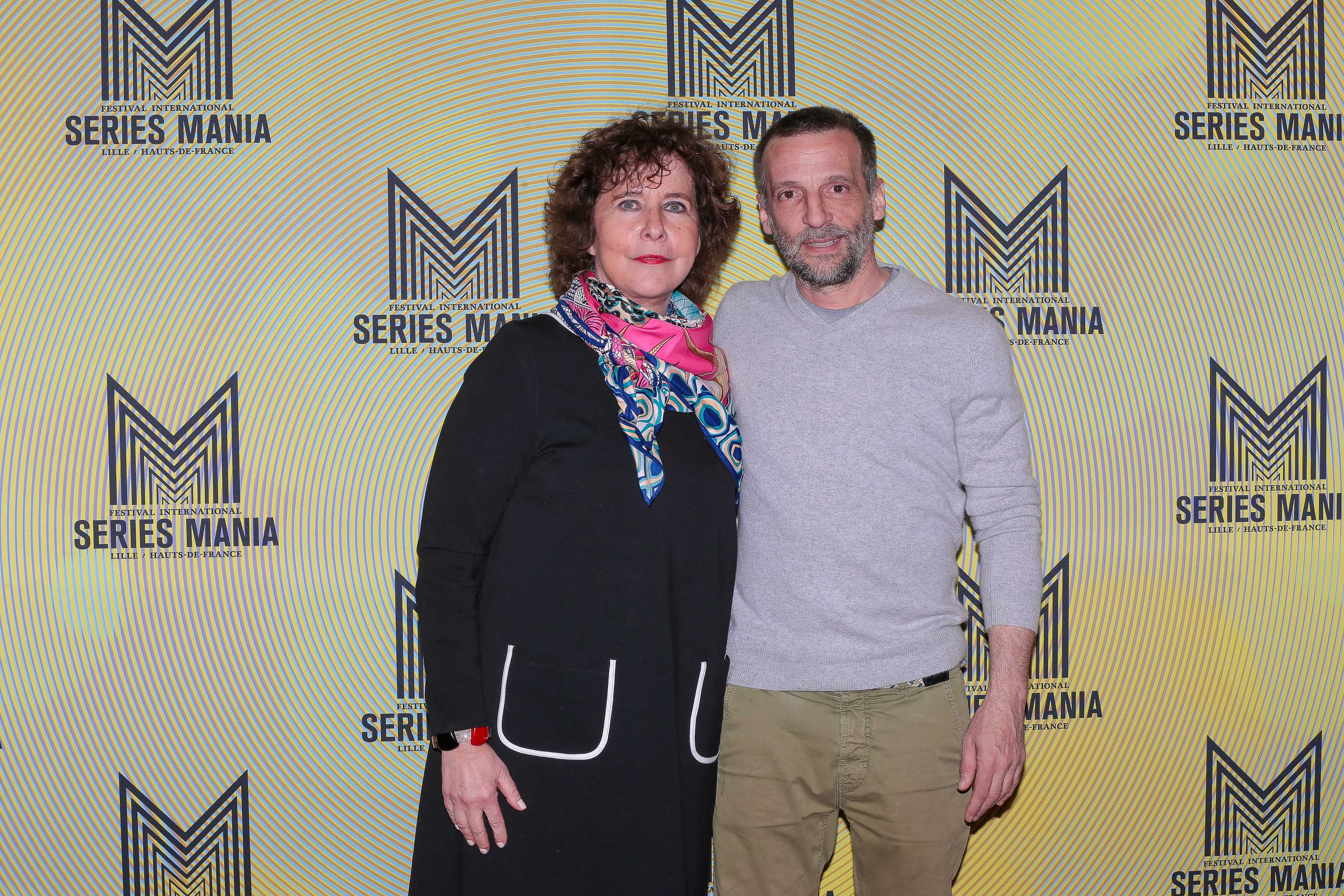 Laurence Herszberg Directrice Générale séries mania 2022 et Mathieu Kassovitz 